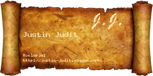 Justin Judit névjegykártya